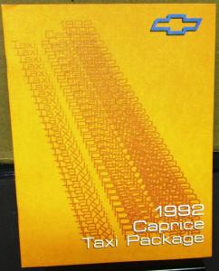 Original 1992 Chevrolet Taxi Sales Brochure Caprice Cab Fleet Car