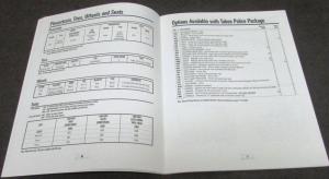 1998 Chevrolet Tahoe Police Package Dealer Sales Brochure Fleet Original