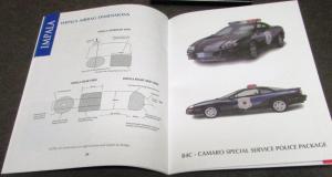 2001 Chevrolet Impala Camaro Police Package Dealer Sales Brochure Pursuit