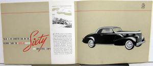 1938 Cadillac Series 60 Sedan Coupe Convertible Sales Brochure Original