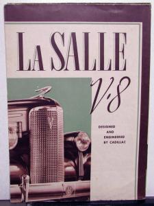 1938 Cadillac LaSalle V8 Coupe & Sedan Sales Brochure Folder Original