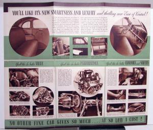 1938 Cadillac LaSalle V8 Coupe & Sedan Sales Brochure Folder Original