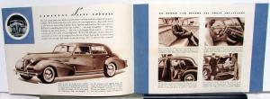 1939 Cadillac 60 Special & 61 V8 Sales Brochure Orig New Sunshine Turret Top
