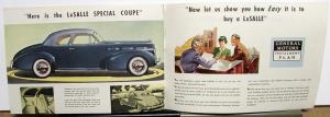 1940 Cadillac LaSalle V8 Color Sales Brochure Original