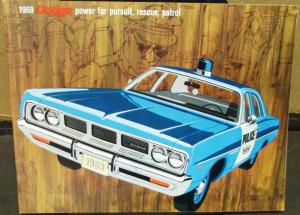 Original 1969 Dodge Dealer Sales Brochure Police Pursuit Fleet Coronet Polara
