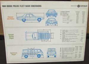 Original 1969 Dodge Dealer Sales Brochure Police Pursuit Fleet Coronet Polara