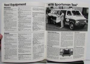 Original 1978 Dodge Dealer Sales Brochure Taxi Cab Monaco Aspen Van Fleet