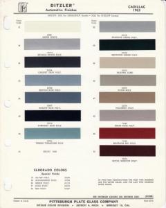 1963 Cadillac Ditzler PPG Paint Chips Original