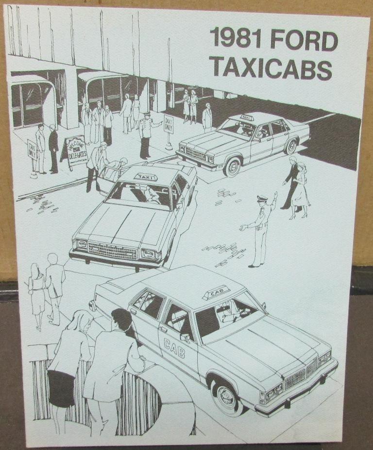 1981 Ford Dealer Sales Brochure Taxi Cab Fleet LTD Fairmont