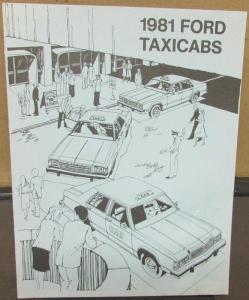 1981 Ford Dealer Sales Brochure Taxi Cab Fleet LTD Fairmont