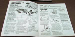 1981 Ford Dealer Sales Brochure Taxi Cab Fleet LTD Fairmont
