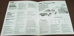 1981 Ford Dealer Sales Brochure Taxi Cab Fleet LTD Fairmont