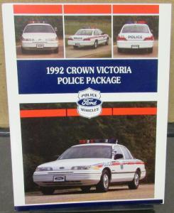 1992 Ford Dealer Sales Brochure Police Package Fleet Crown Victoria Rare