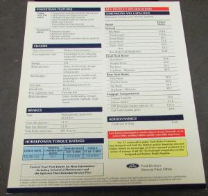 1992 Ford Dealer Sales Brochure Police Package Fleet Crown Victoria Rare