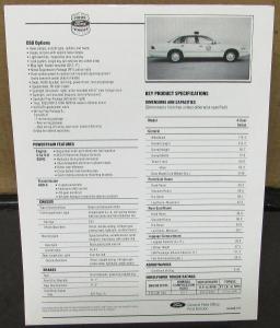 1992 Ford Dealer Sales Brochure Police Package Fleet Crown Victoria Rare