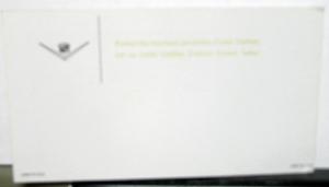 1962 Cadillac Cushion Covers Sales Brochure Folder Original