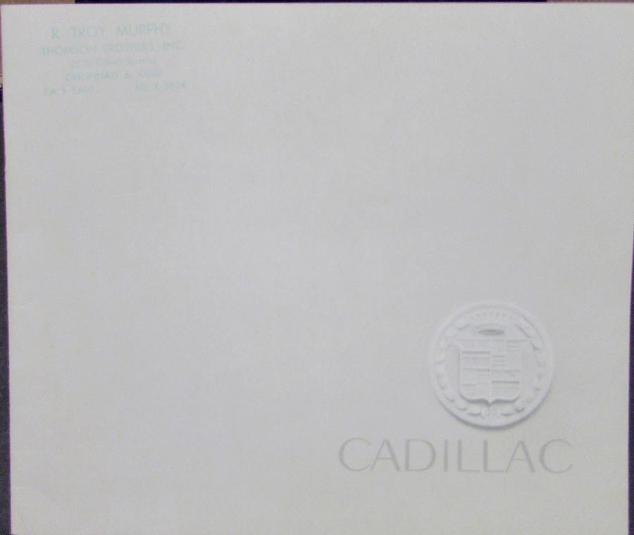 1962 Cadillac 62 60 Special DeVille Eldorado Limo Sales Brochure Original