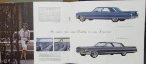1962 Cadillac 62 60 Special DeVille Eldorado Limo Sales Brochure Original