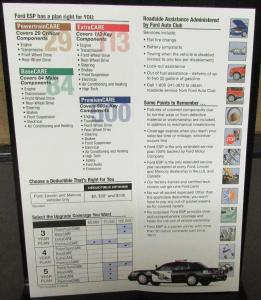 2007 Ford Dealer Sales Brochure Police Vehicle Extended Service Plan
