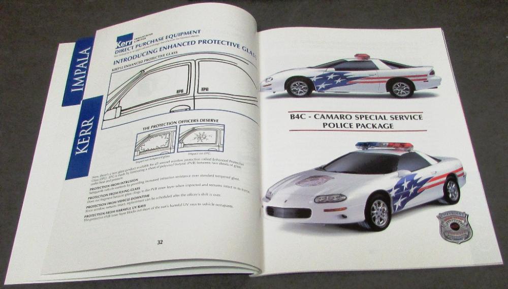 2002 GM Law Enforcement Portfolio Dealer Sales Brochure Police Fleet