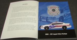 2004 GM Law Enforcement Portfolio Dealer Sales Brochure Police Fleet Packages