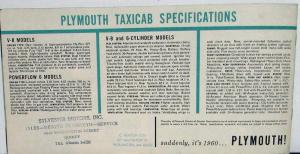 1957 Plymouth Dealer Sales Brochure Taxi Cab Fleet Plaza Savoy