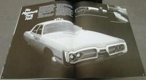 1972 Plymouth Dealer Sales Brochure Taxi Cab Fury Satellite Fleet Rare