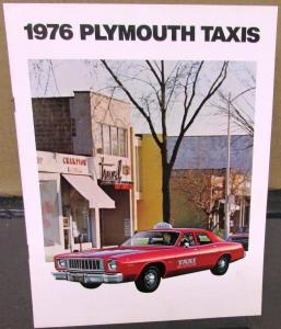 1976 Plymouth Dealer Sales Brochure Taxi Cab Fury Gran Fury Valiant Fleet Rare