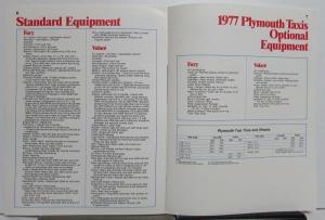 1977 Plymouth Dealer Sales Brochure Taxi Cab Fury Volare Fleet Rare