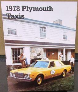 1978 Plymouth Dealer Sales Brochure Taxi Cab Fury Volare Voyager Fleet Rare