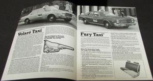 1978 Plymouth Dealer Sales Brochure Taxi Cab Fury Volare Voyager Fleet Rare