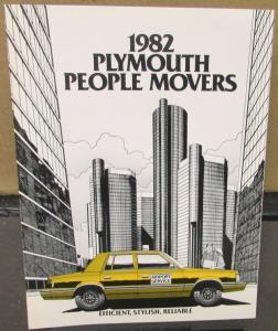 1982 Plymouth Sales Brochure Taxi People Movers Gran Fury Reliant Voyager Fleet