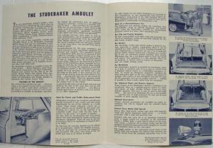 1954 1955 Studebaker Dealer Sales Brochure Ambulet Police Ambulance Patrol Rare