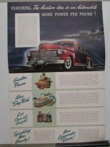 1942 Mercury 8 Sedan Coupe Wagon Club Convertible Sales Folder Poster Original