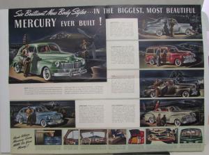 1942 Mercury 8 Sedan Coupe Wagon Club Convertible Sales Folder Poster Original