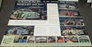 1942 Mercury 8 Sedan Coupe Wagon Club Convertible Sales Folder Poster Original