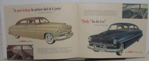 1949 Mercury Sedan Coupe Convertible Woody Wagon Sales Brochure Folder Original