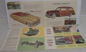 1949 Mercury Sedan Coupe Convertible Woody Wagon Sales Brochure Folder Original