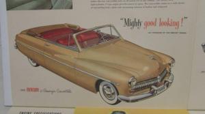 1949 Mercury Sedan Coupe Convertible Woody Wagon Sales Brochure Folder Original