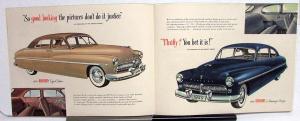 1949 Mercury Sedan Coupe Convertible Woody Wagon Sales Brochure Folder Original