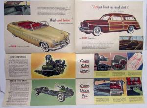 1949 Mercury Sedan Coupe Convertible Woody Wagon Sales Brochure Folder Original