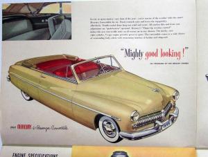 1949 Mercury Sedan Coupe Convertible Woody Wagon Sales Brochure Folder Original