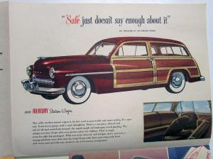1949 Mercury Sedan Coupe Convertible Woody Wagon Sales Brochure Folder Original