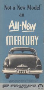1949 Mercury Canadian Dealer Quick Facts Sales Brochure English Text