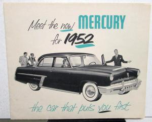 1952 Mercury Monterey Sedan Coupe Wagon Convertible Sales Brochure Folder Orig