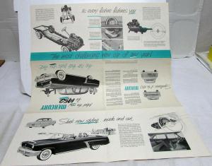 1952 Mercury Monterey Sedan Coupe Wagon Convertible Sales Brochure Folder Orig