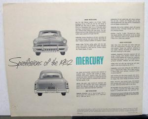 1952 Mercury Monterey Sedan Coupe Wagon Convertible Sales Brochure Folder Orig
