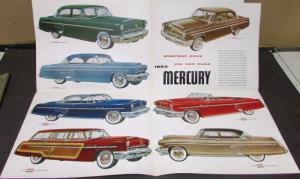 1953 Mercury Monterey Sedan Wagon Convertible Sedan Coupe Sales Folder XL Orig