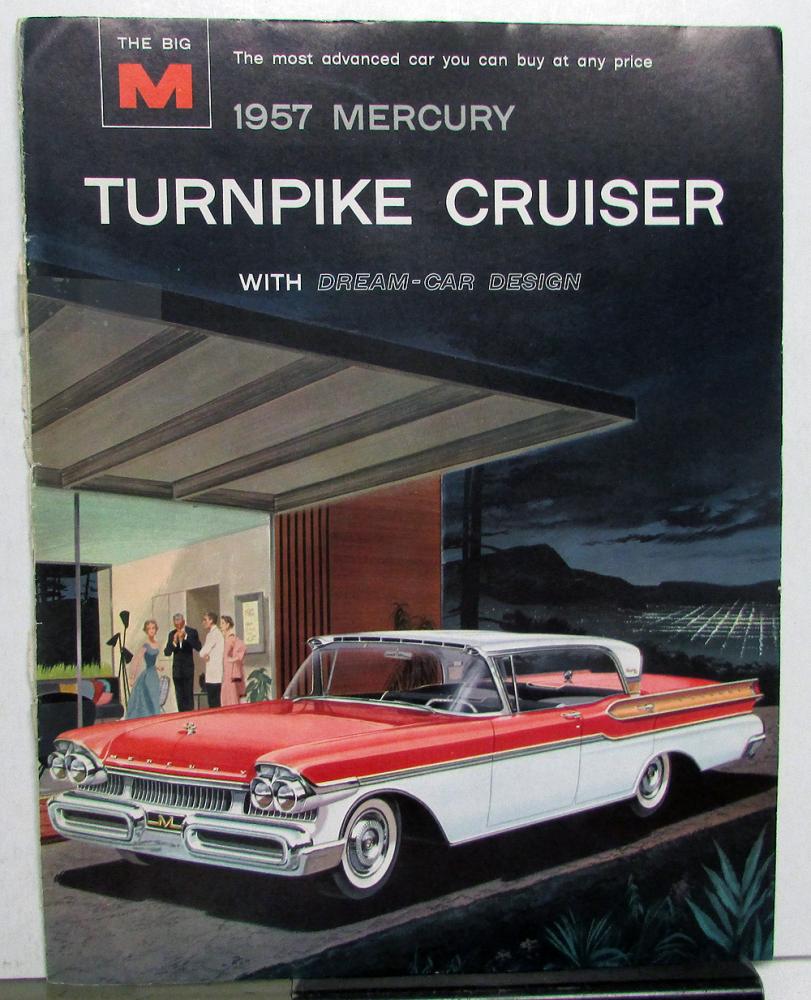 1957 Mercury Prestige Dealer Sales Brochure Big M Turnpike Cruiser Large