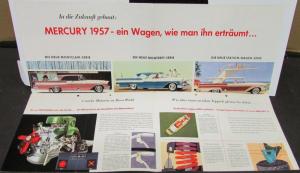1957 Mercury Montclair Monterey Wagon German Text Sales Brochure Folder